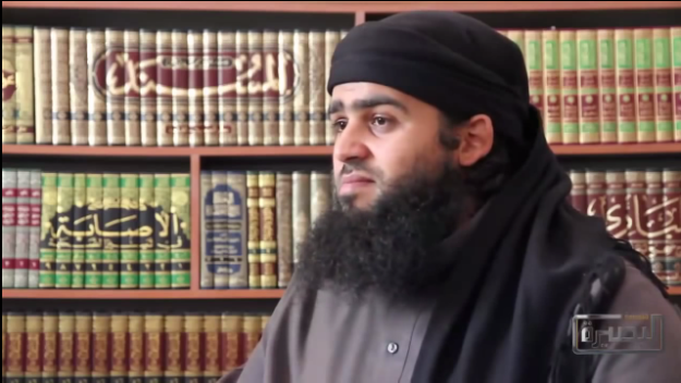 Screenshot of Mostafa Mahamed (Abu Sulayman al-Muhajir) during a video interview, 12 April 2014